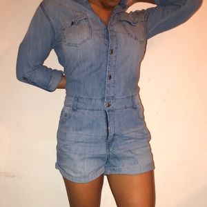 Denim romper